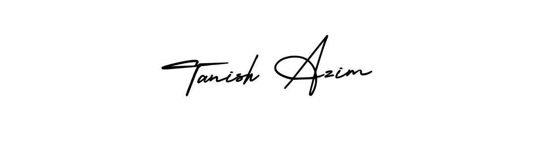 How to make Tanish Azim name signature. Use AmerikaSignatureDemo-Regular style for creating short signs online. This is the latest handwritten sign. Tanish Azim signature style 3 images and pictures png