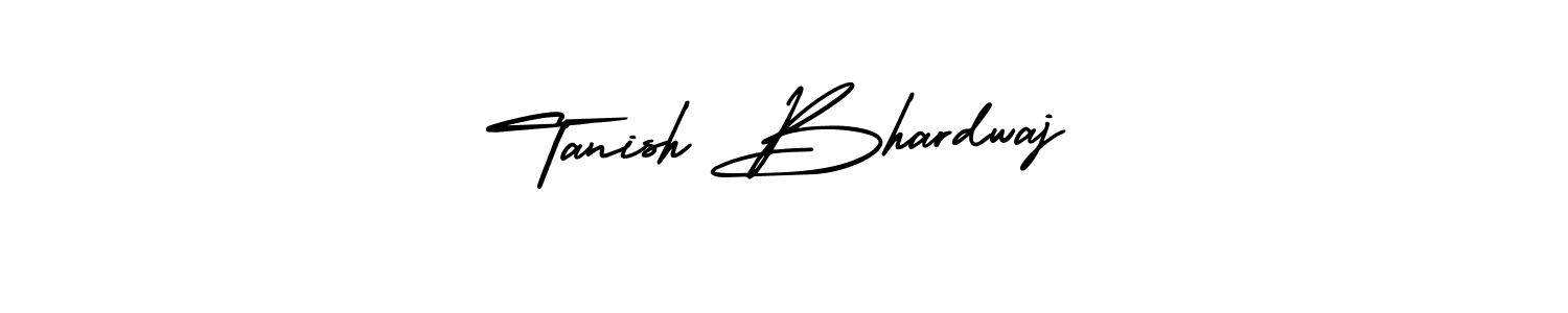 The best way (AmerikaSignatureDemo-Regular) to make a short signature is to pick only two or three words in your name. The name Tanish Bhardwaj include a total of six letters. For converting this name. Tanish Bhardwaj signature style 3 images and pictures png