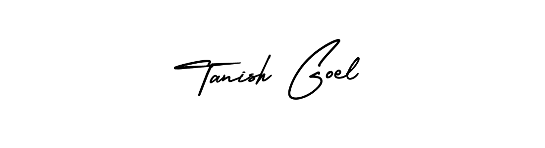 Tanish Goel stylish signature style. Best Handwritten Sign (AmerikaSignatureDemo-Regular) for my name. Handwritten Signature Collection Ideas for my name Tanish Goel. Tanish Goel signature style 3 images and pictures png