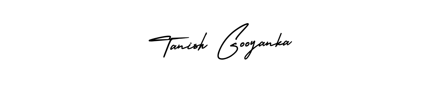 You should practise on your own different ways (AmerikaSignatureDemo-Regular) to write your name (Tanish Gooyanka) in signature. don't let someone else do it for you. Tanish Gooyanka signature style 3 images and pictures png