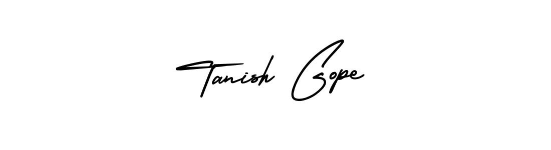 How to make Tanish Gope name signature. Use AmerikaSignatureDemo-Regular style for creating short signs online. This is the latest handwritten sign. Tanish Gope signature style 3 images and pictures png