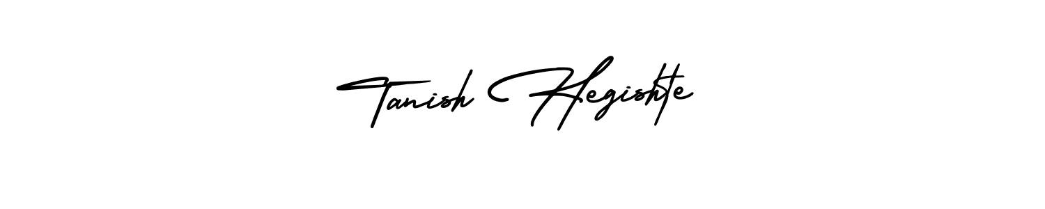 How to make Tanish Hegishte name signature. Use AmerikaSignatureDemo-Regular style for creating short signs online. This is the latest handwritten sign. Tanish Hegishte signature style 3 images and pictures png