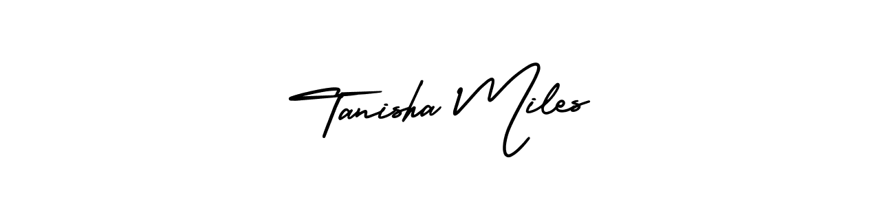 Make a beautiful signature design for name Tanisha Miles. With this signature (AmerikaSignatureDemo-Regular) style, you can create a handwritten signature for free. Tanisha Miles signature style 3 images and pictures png