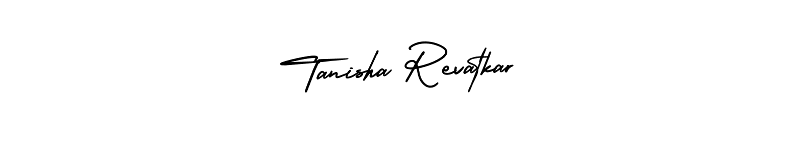How to Draw Tanisha Revatkar signature style? AmerikaSignatureDemo-Regular is a latest design signature styles for name Tanisha Revatkar. Tanisha Revatkar signature style 3 images and pictures png