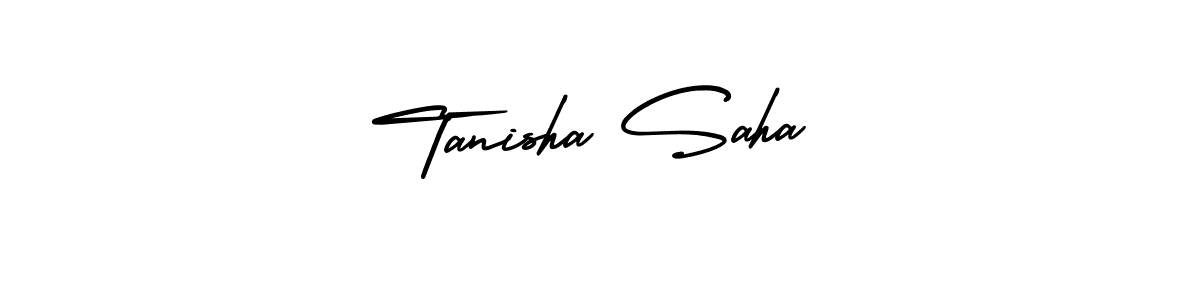 Make a beautiful signature design for name Tanisha Saha. With this signature (AmerikaSignatureDemo-Regular) style, you can create a handwritten signature for free. Tanisha Saha signature style 3 images and pictures png