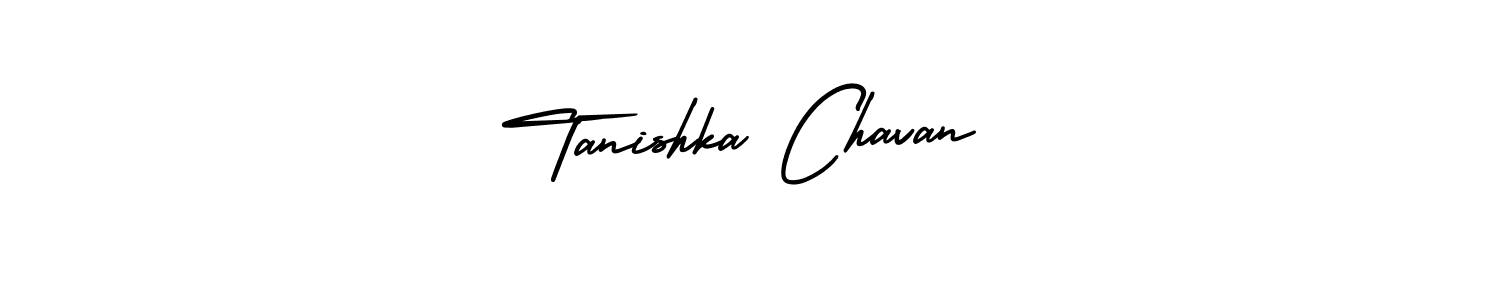 How to Draw Tanishka Chavan signature style? AmerikaSignatureDemo-Regular is a latest design signature styles for name Tanishka Chavan. Tanishka Chavan signature style 3 images and pictures png