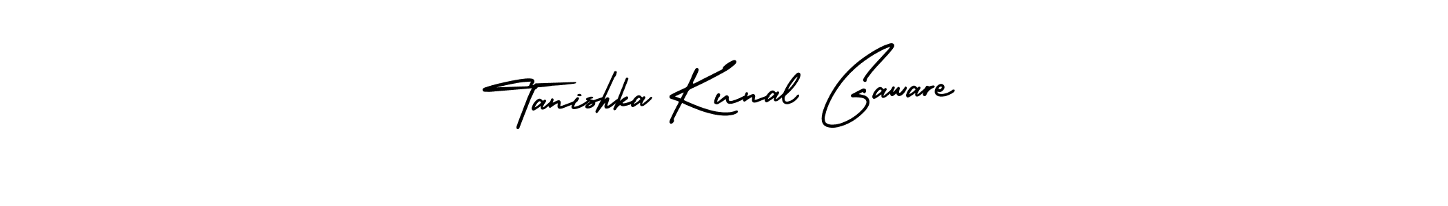 Make a short Tanishka Kunal Gaware signature style. Manage your documents anywhere anytime using AmerikaSignatureDemo-Regular. Create and add eSignatures, submit forms, share and send files easily. Tanishka Kunal Gaware signature style 3 images and pictures png