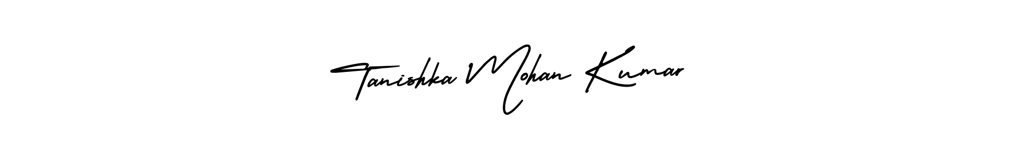 It looks lik you need a new signature style for name Tanishka Mohan Kumar. Design unique handwritten (AmerikaSignatureDemo-Regular) signature with our free signature maker in just a few clicks. Tanishka Mohan Kumar signature style 3 images and pictures png