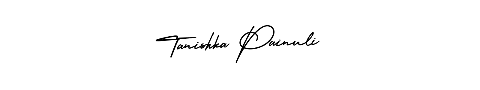 How to make Tanishka Painuli name signature. Use AmerikaSignatureDemo-Regular style for creating short signs online. This is the latest handwritten sign. Tanishka Painuli signature style 3 images and pictures png