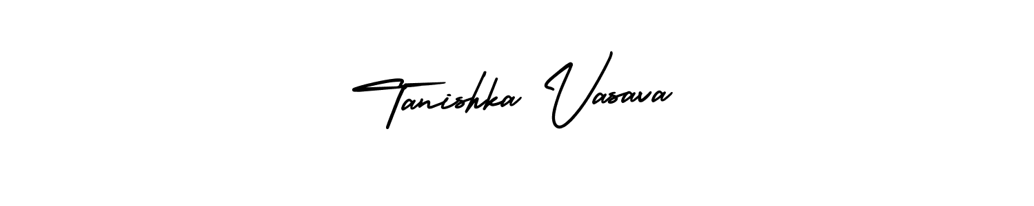 Also You can easily find your signature by using the search form. We will create Tanishka Vasava name handwritten signature images for you free of cost using AmerikaSignatureDemo-Regular sign style. Tanishka Vasava signature style 3 images and pictures png