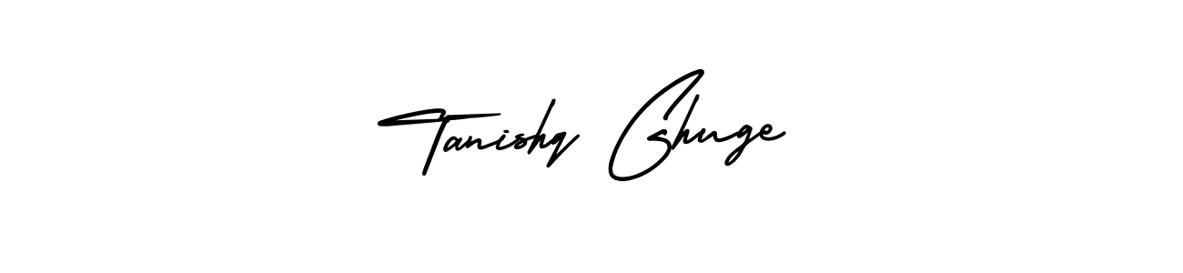 You should practise on your own different ways (AmerikaSignatureDemo-Regular) to write your name (Tanishq Ghuge) in signature. don't let someone else do it for you. Tanishq Ghuge signature style 3 images and pictures png