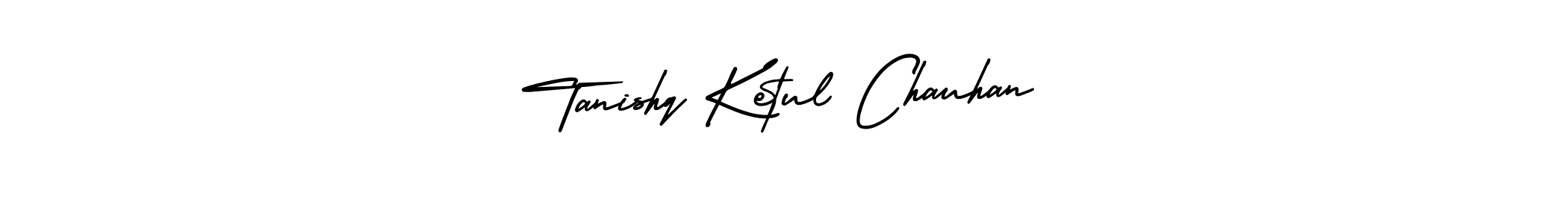 Make a beautiful signature design for name Tanishq Ketul Chauhan. With this signature (AmerikaSignatureDemo-Regular) style, you can create a handwritten signature for free. Tanishq Ketul Chauhan signature style 3 images and pictures png