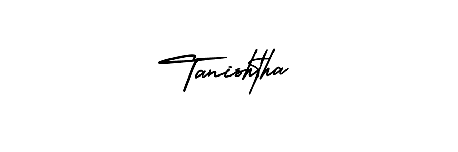 Use a signature maker to create a handwritten signature online. With this signature software, you can design (AmerikaSignatureDemo-Regular) your own signature for name Tanishtha. Tanishtha signature style 3 images and pictures png