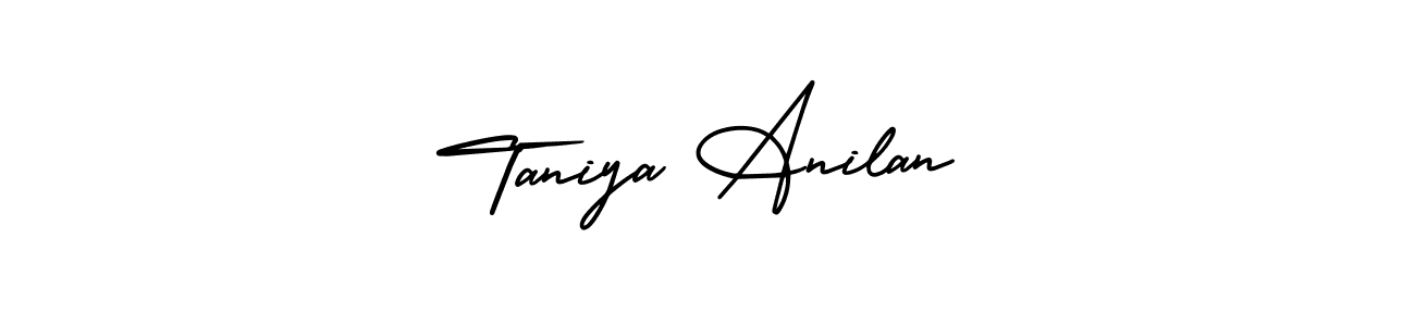 Create a beautiful signature design for name Taniya Anilan. With this signature (AmerikaSignatureDemo-Regular) fonts, you can make a handwritten signature for free. Taniya Anilan signature style 3 images and pictures png