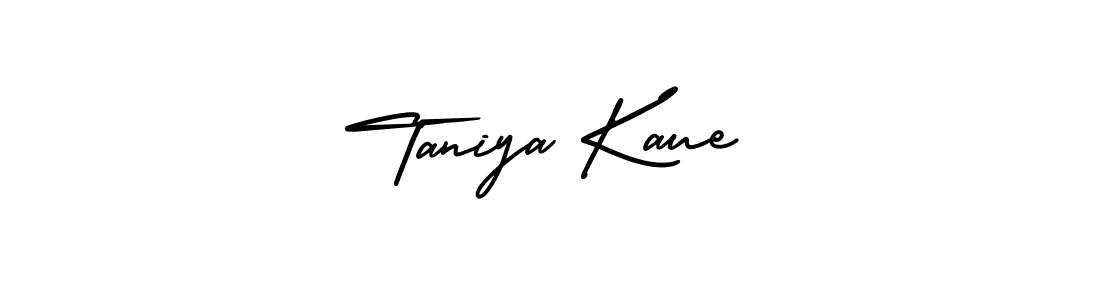 Taniya Kaue stylish signature style. Best Handwritten Sign (AmerikaSignatureDemo-Regular) for my name. Handwritten Signature Collection Ideas for my name Taniya Kaue. Taniya Kaue signature style 3 images and pictures png