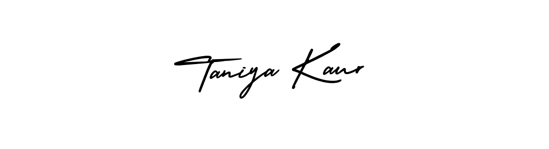 Make a beautiful signature design for name Taniya Kaur. With this signature (AmerikaSignatureDemo-Regular) style, you can create a handwritten signature for free. Taniya Kaur signature style 3 images and pictures png