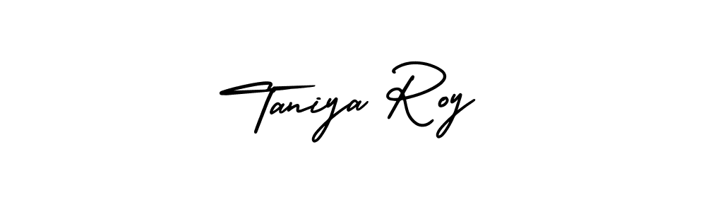AmerikaSignatureDemo-Regular is a professional signature style that is perfect for those who want to add a touch of class to their signature. It is also a great choice for those who want to make their signature more unique. Get Taniya Roy name to fancy signature for free. Taniya Roy signature style 3 images and pictures png