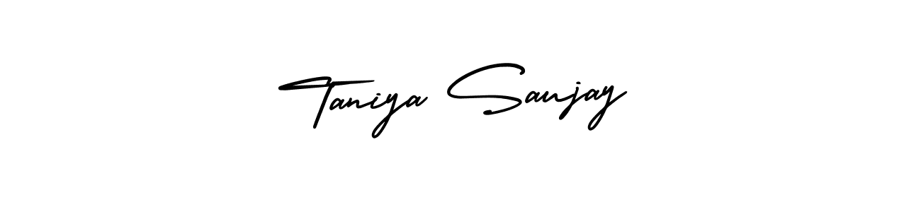 Make a beautiful signature design for name Taniya Saujay. Use this online signature maker to create a handwritten signature for free. Taniya Saujay signature style 3 images and pictures png