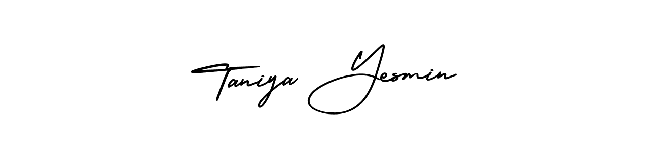 Taniya Yesmin stylish signature style. Best Handwritten Sign (AmerikaSignatureDemo-Regular) for my name. Handwritten Signature Collection Ideas for my name Taniya Yesmin. Taniya Yesmin signature style 3 images and pictures png