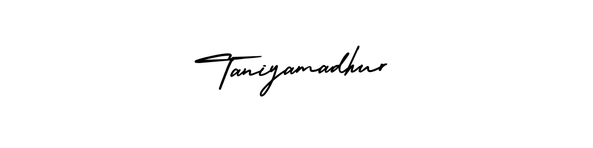 Taniyamadhur stylish signature style. Best Handwritten Sign (AmerikaSignatureDemo-Regular) for my name. Handwritten Signature Collection Ideas for my name Taniyamadhur. Taniyamadhur signature style 3 images and pictures png