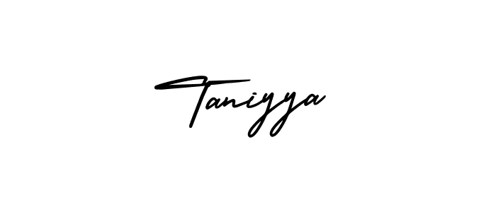 Taniyya stylish signature style. Best Handwritten Sign (AmerikaSignatureDemo-Regular) for my name. Handwritten Signature Collection Ideas for my name Taniyya. Taniyya signature style 3 images and pictures png