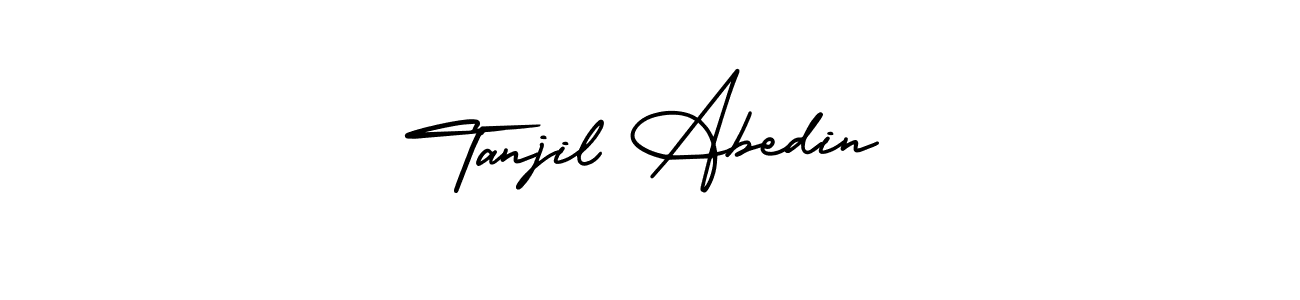 Also You can easily find your signature by using the search form. We will create Tanjil Abedin name handwritten signature images for you free of cost using AmerikaSignatureDemo-Regular sign style. Tanjil Abedin signature style 3 images and pictures png