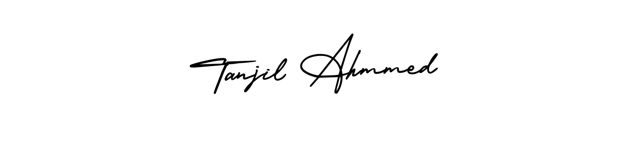 Create a beautiful signature design for name Tanjil Ahmmed. With this signature (AmerikaSignatureDemo-Regular) fonts, you can make a handwritten signature for free. Tanjil Ahmmed signature style 3 images and pictures png