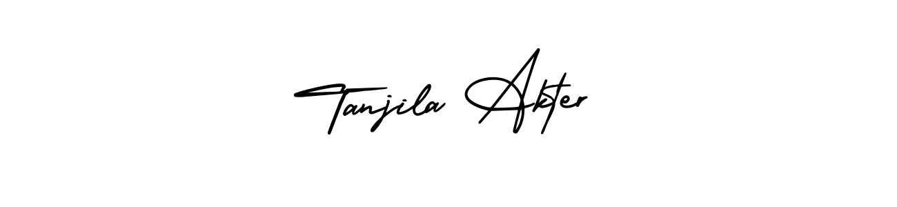 Also we have Tanjila Akter name is the best signature style. Create professional handwritten signature collection using AmerikaSignatureDemo-Regular autograph style. Tanjila Akter signature style 3 images and pictures png
