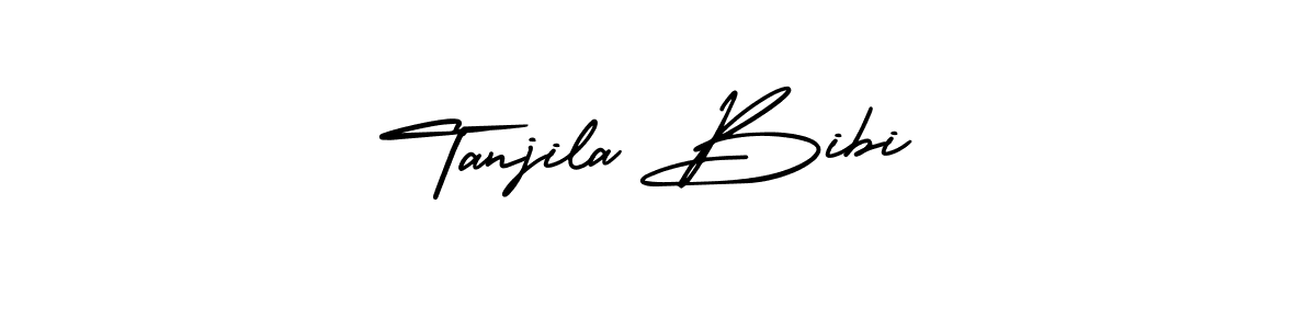 Create a beautiful signature design for name Tanjila Bibi. With this signature (AmerikaSignatureDemo-Regular) fonts, you can make a handwritten signature for free. Tanjila Bibi signature style 3 images and pictures png