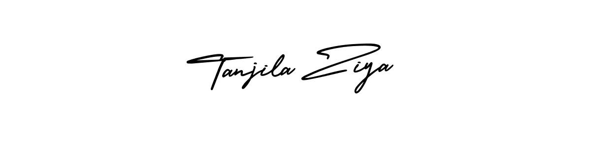 Create a beautiful signature design for name Tanjila Ziya. With this signature (AmerikaSignatureDemo-Regular) fonts, you can make a handwritten signature for free. Tanjila Ziya signature style 3 images and pictures png