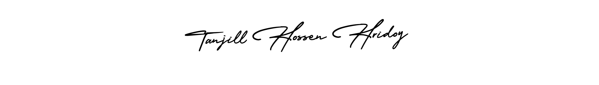 This is the best signature style for the Tanjill Hossen Hridoy name. Also you like these signature font (AmerikaSignatureDemo-Regular). Mix name signature. Tanjill Hossen Hridoy signature style 3 images and pictures png