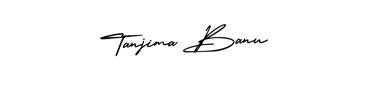 How to make Tanjima Banu signature? AmerikaSignatureDemo-Regular is a professional autograph style. Create handwritten signature for Tanjima Banu name. Tanjima Banu signature style 3 images and pictures png