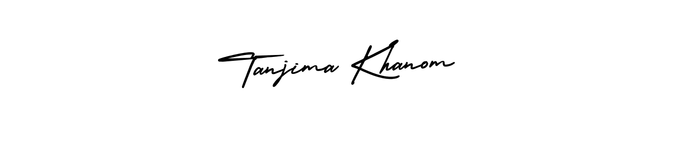 Tanjima Khanom stylish signature style. Best Handwritten Sign (AmerikaSignatureDemo-Regular) for my name. Handwritten Signature Collection Ideas for my name Tanjima Khanom. Tanjima Khanom signature style 3 images and pictures png