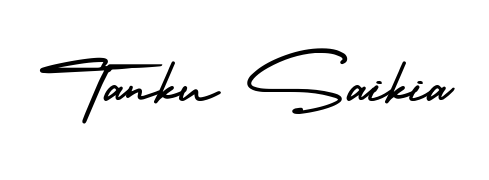 The AmerikaSignatureDemo-Regular signature style provides a bold statement for name Tanku Saikia. Designed for business owners, executives, and leaders. Tanku Saikia signature style 3 images and pictures png