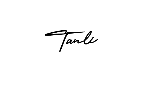 How to Draw Tanli signature style? AmerikaSignatureDemo-Regular is a latest design signature styles for name Tanli. Tanli signature style 3 images and pictures png