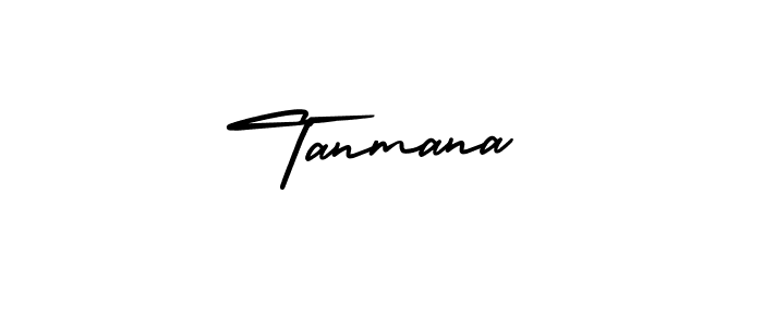 How to make Tanmana name signature. Use AmerikaSignatureDemo-Regular style for creating short signs online. This is the latest handwritten sign. Tanmana signature style 3 images and pictures png