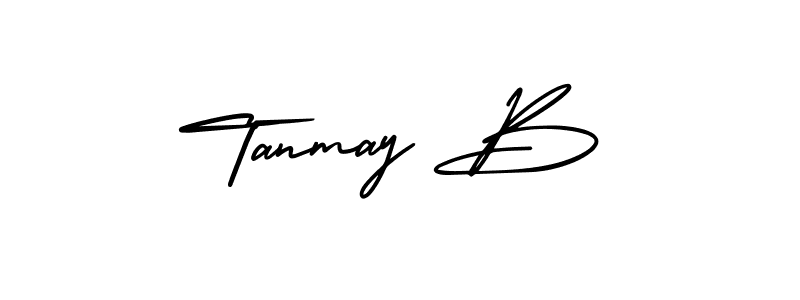 Use a signature maker to create a handwritten signature online. With this signature software, you can design (AmerikaSignatureDemo-Regular) your own signature for name Tanmay B. Tanmay B signature style 3 images and pictures png