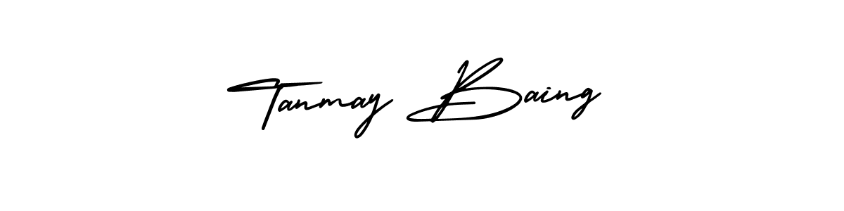 How to make Tanmay Baing signature? AmerikaSignatureDemo-Regular is a professional autograph style. Create handwritten signature for Tanmay Baing name. Tanmay Baing signature style 3 images and pictures png