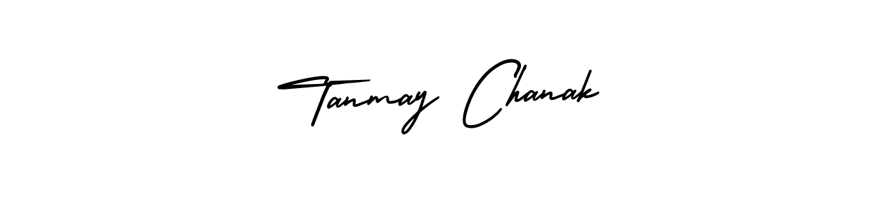 How to make Tanmay Chanak name signature. Use AmerikaSignatureDemo-Regular style for creating short signs online. This is the latest handwritten sign. Tanmay Chanak signature style 3 images and pictures png