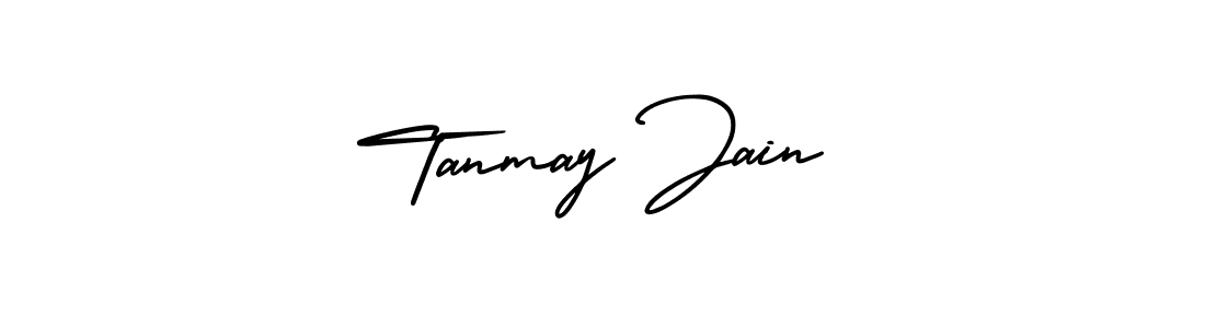 You should practise on your own different ways (AmerikaSignatureDemo-Regular) to write your name (Tanmay Jain) in signature. don't let someone else do it for you. Tanmay Jain signature style 3 images and pictures png