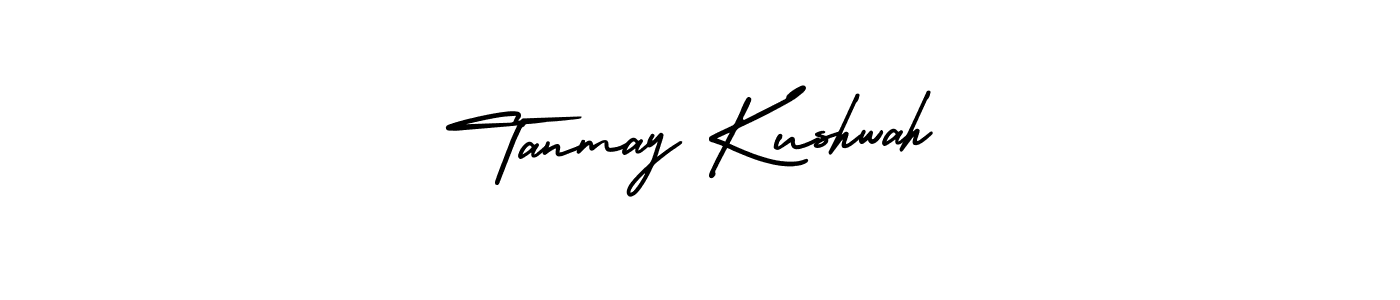 The best way (AmerikaSignatureDemo-Regular) to make a short signature is to pick only two or three words in your name. The name Tanmay Kushwah include a total of six letters. For converting this name. Tanmay Kushwah signature style 3 images and pictures png