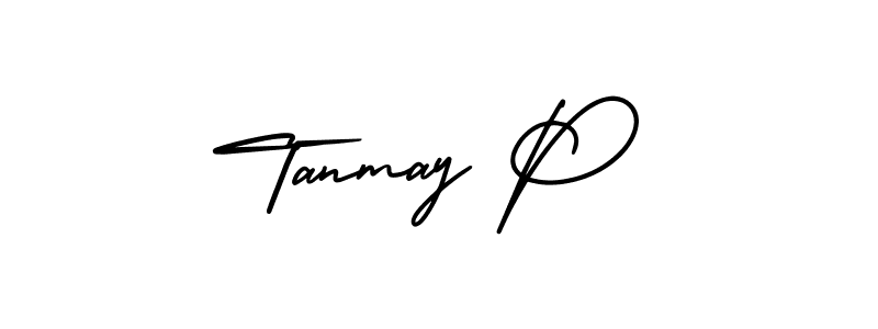 This is the best signature style for the Tanmay P name. Also you like these signature font (AmerikaSignatureDemo-Regular). Mix name signature. Tanmay P signature style 3 images and pictures png