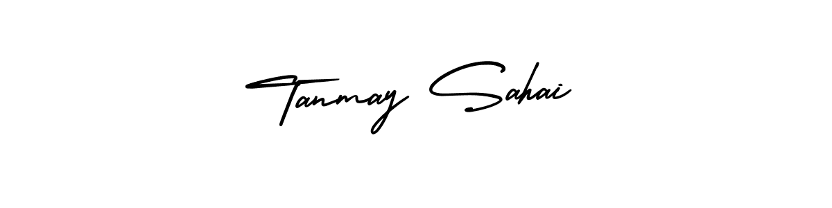 You should practise on your own different ways (AmerikaSignatureDemo-Regular) to write your name (Tanmay Sahai) in signature. don't let someone else do it for you. Tanmay Sahai signature style 3 images and pictures png