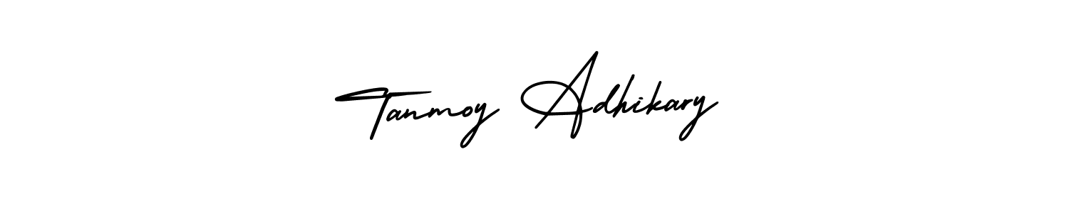 Make a beautiful signature design for name Tanmoy Adhikary. With this signature (AmerikaSignatureDemo-Regular) style, you can create a handwritten signature for free. Tanmoy Adhikary signature style 3 images and pictures png