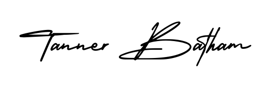 How to Draw Tanner Batham signature style? AmerikaSignatureDemo-Regular is a latest design signature styles for name Tanner Batham. Tanner Batham signature style 3 images and pictures png