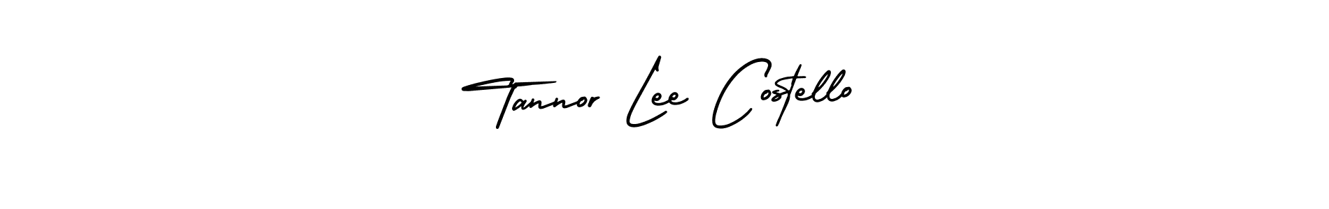 if you are searching for the best signature style for your name Tannor Lee Costello. so please give up your signature search. here we have designed multiple signature styles  using AmerikaSignatureDemo-Regular. Tannor Lee Costello signature style 3 images and pictures png