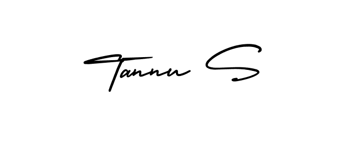 Design your own signature with our free online signature maker. With this signature software, you can create a handwritten (AmerikaSignatureDemo-Regular) signature for name Tannu S. Tannu S signature style 3 images and pictures png