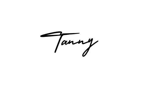 How to make Tanny name signature. Use AmerikaSignatureDemo-Regular style for creating short signs online. This is the latest handwritten sign. Tanny signature style 3 images and pictures png