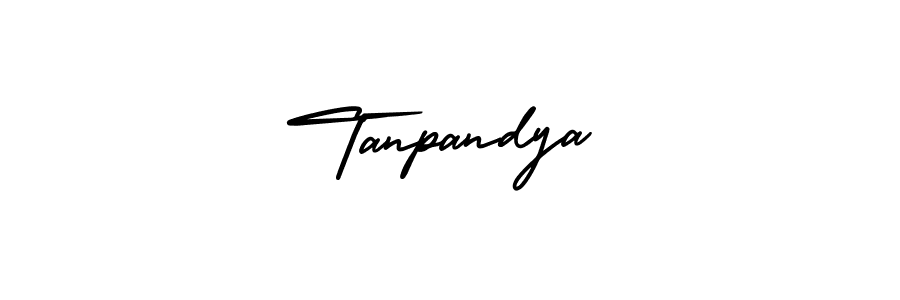 How to make Tanpandya name signature. Use AmerikaSignatureDemo-Regular style for creating short signs online. This is the latest handwritten sign. Tanpandya signature style 3 images and pictures png