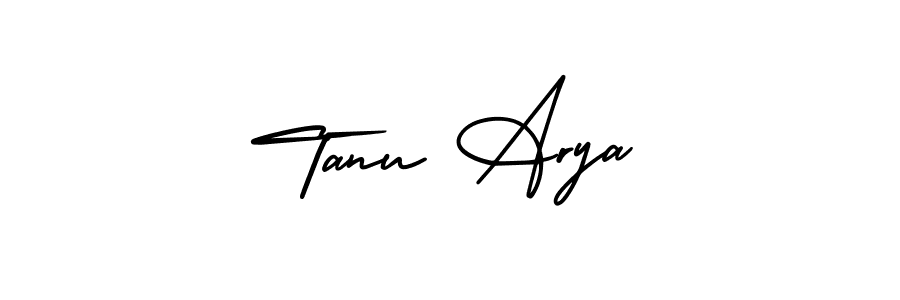 How to make Tanu Arya name signature. Use AmerikaSignatureDemo-Regular style for creating short signs online. This is the latest handwritten sign. Tanu Arya signature style 3 images and pictures png